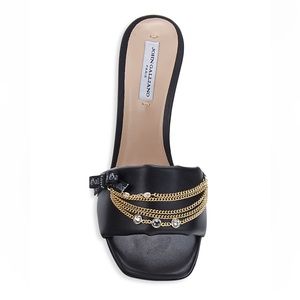 John Galliano Chain-Trim Leather Sandals